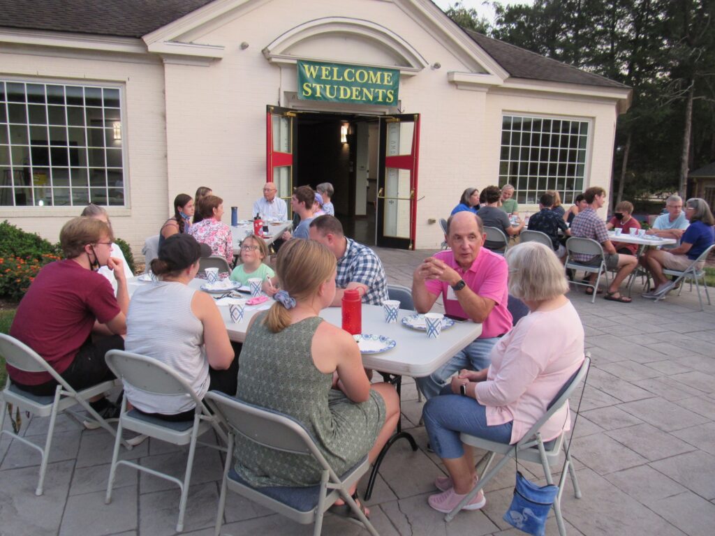 LSA & Adoptive parents eating toegether